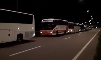 Под Киевом образовались пробки из-за автобусов с паломниками